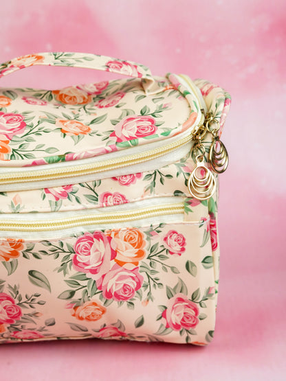 Floral Print Travel Pouch - WBG1954