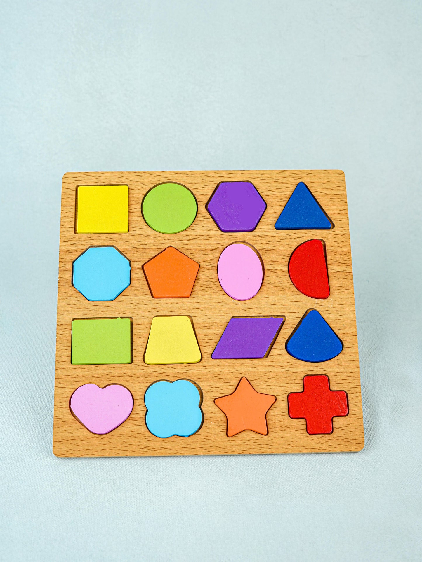 Kids - Wooden Puzzle Board - Shapes - WBG1965-4