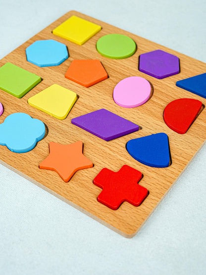 Kids - Wooden Puzzle Board - Shapes - WBG1965-4