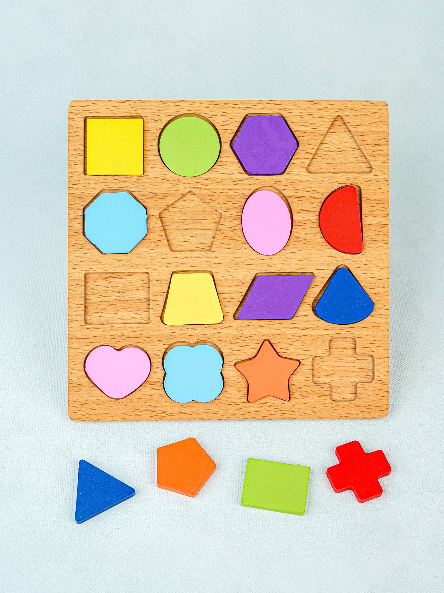 Kids - Wooden Puzzle Board - Shapes - WBG1965-4
