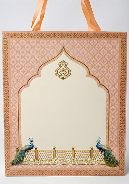 Peacock Design Paper Bag - 13x11 Inch - WBG1982