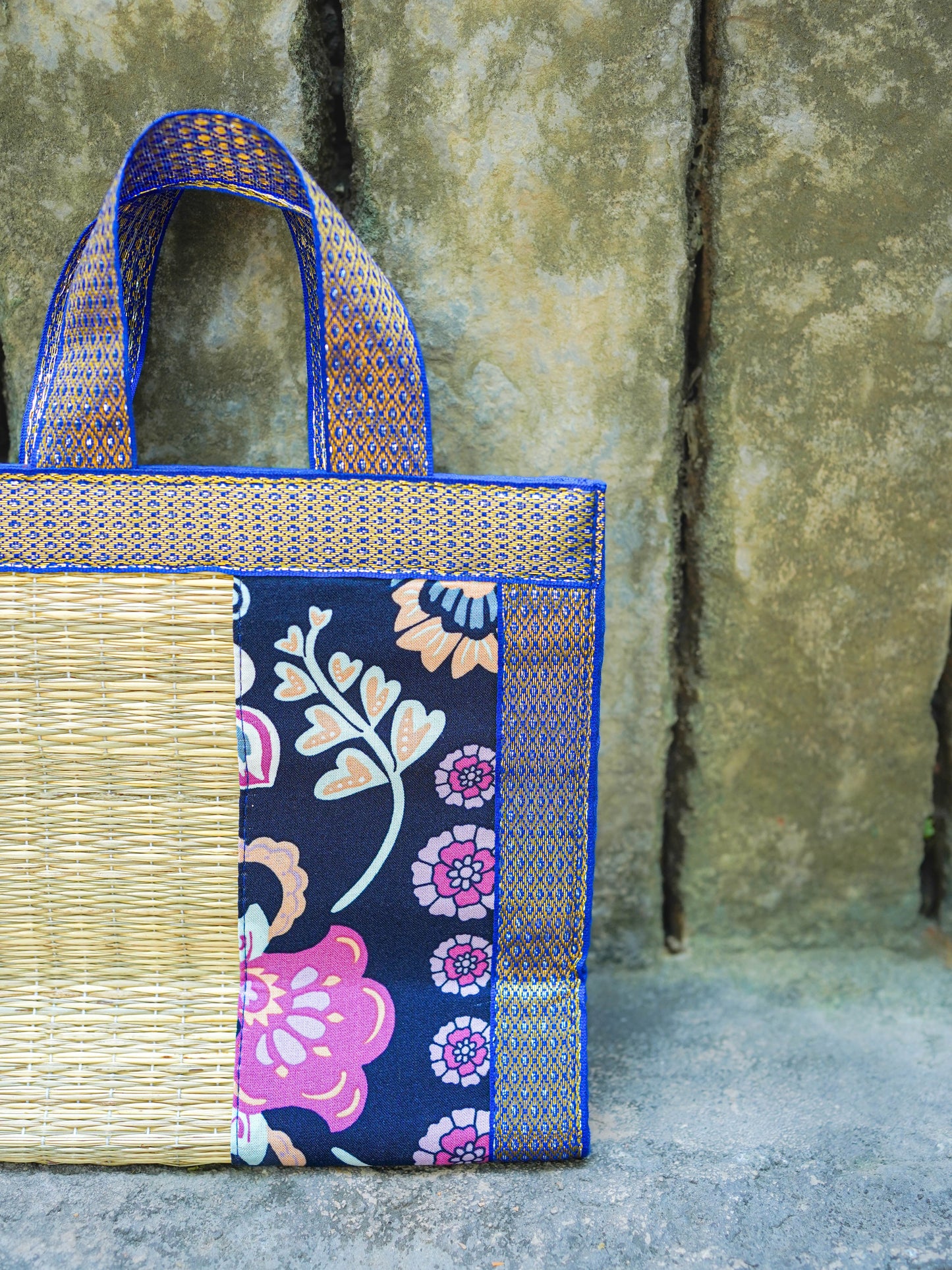Kalamkari Korai Handbag - 8X8 inch - WBG2021