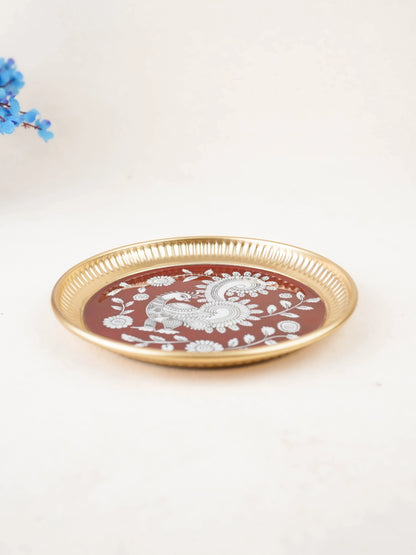 Iron Plate with Annapakshi Print - 6 inch - WBG2104-1