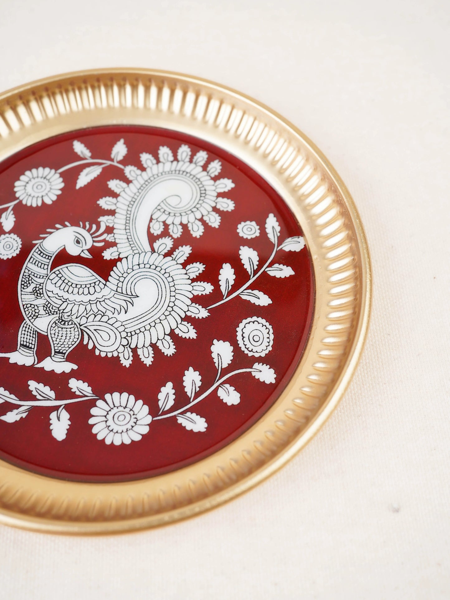 Iron Plate with Annapakshi Print - 6 inch - WBG2104-1