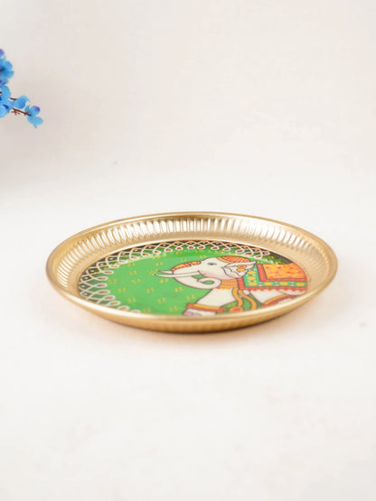 Iron Plate with Elephant Print - 6 inch - WBG2104-2