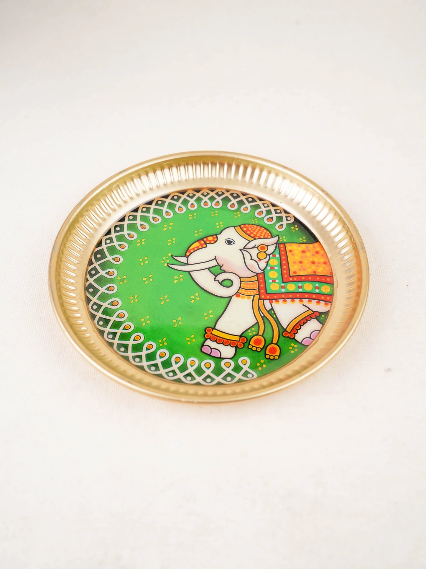 Iron Plate with Elephant Print - 6 inch - WBG2104-2