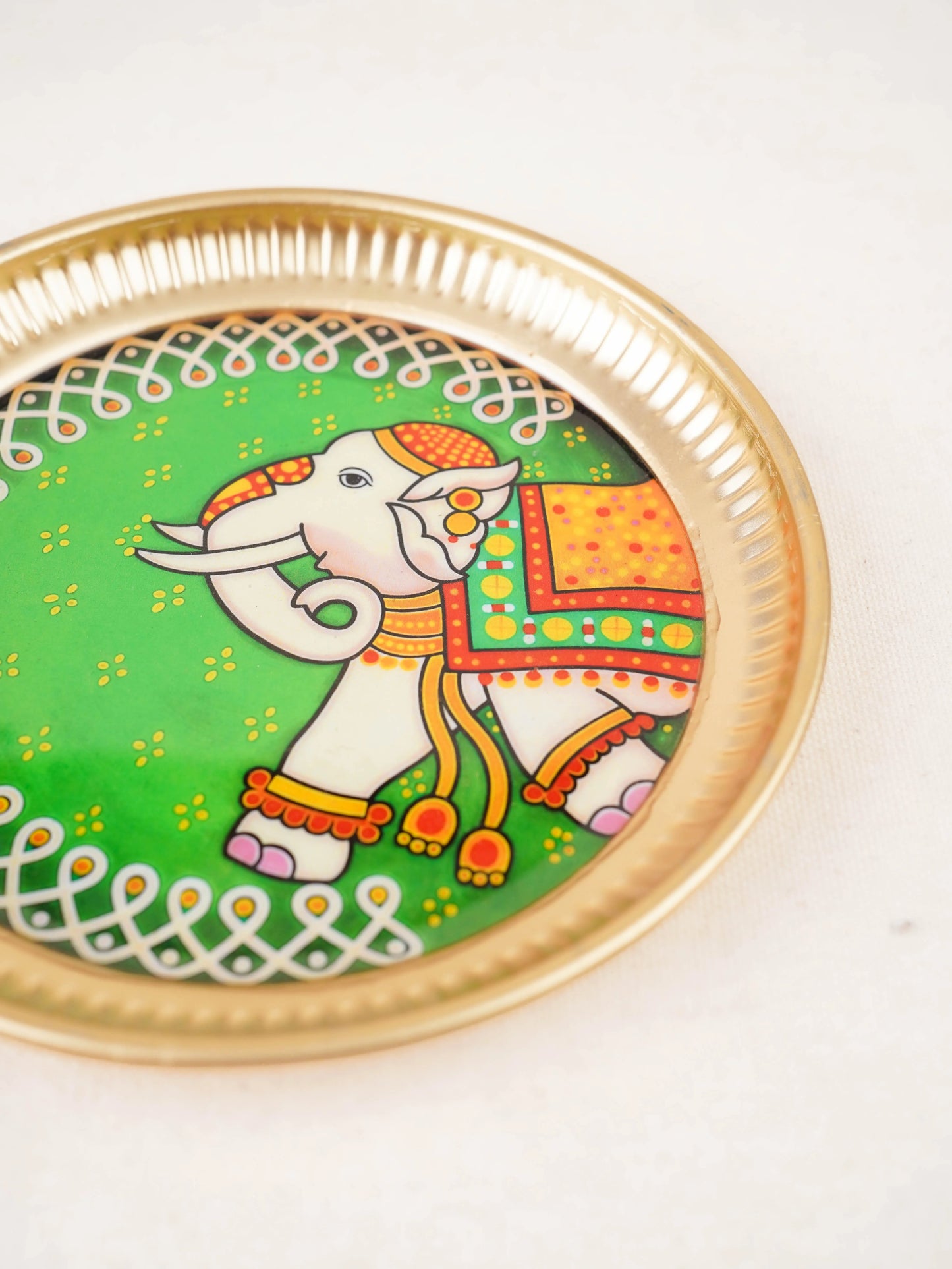 Iron Plate with Elephant Print - 6 inch - WBG2104-2