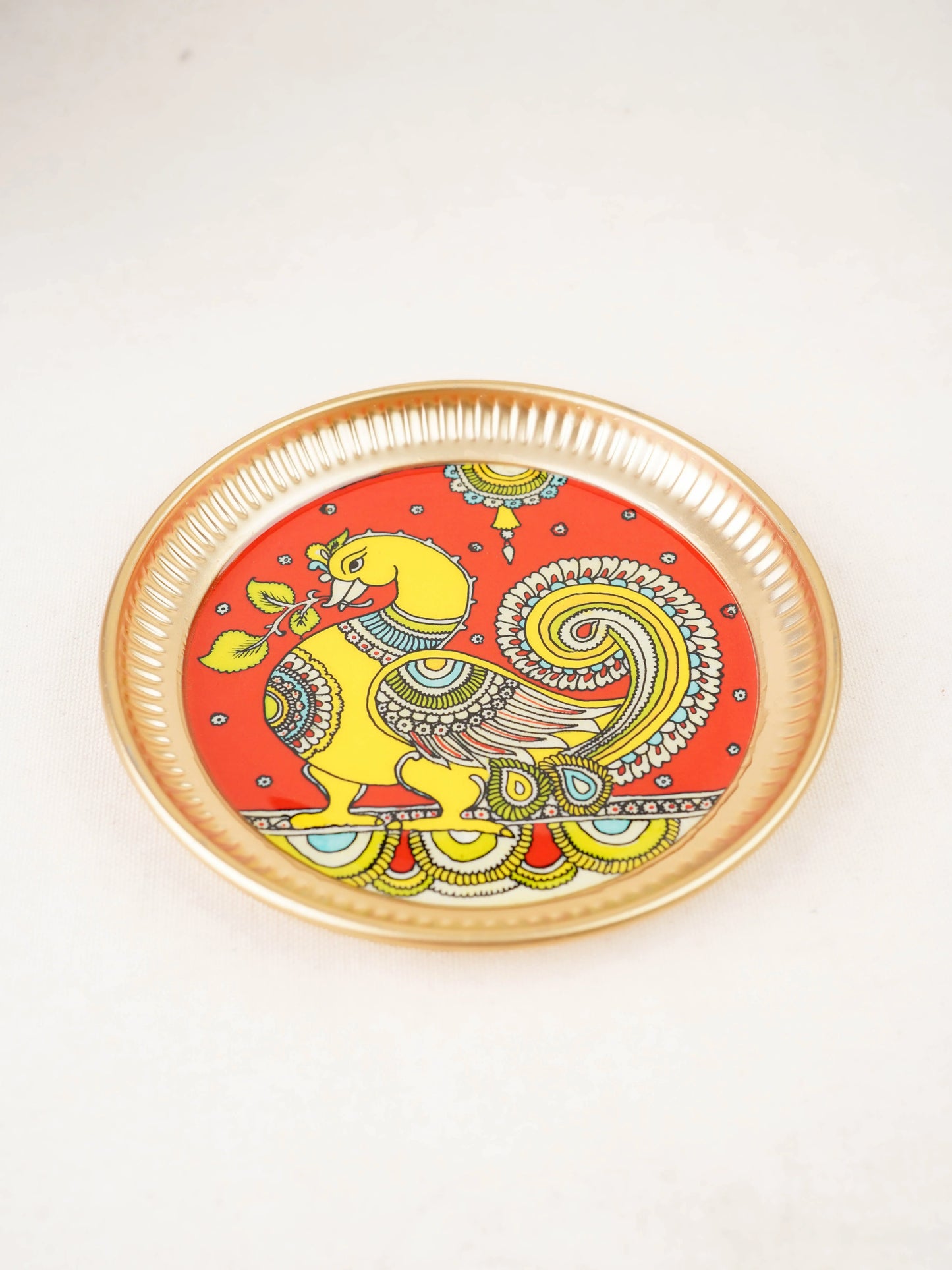 Iron Plate with Annapakshi Print - 6 inch - WBG2104-4
