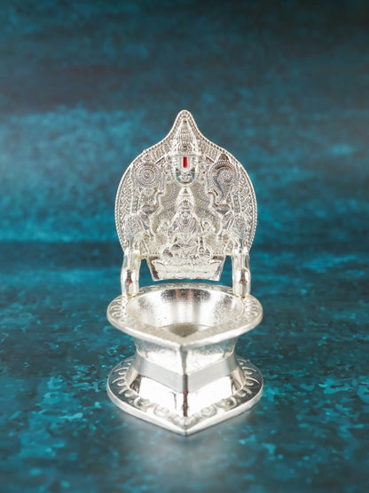 Zinc Alloy Tirupathi Balji with Gajalakshmi Vilakku - 4 inch - WBG2122