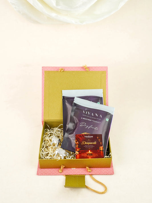 Deepavali: Box with Elephant Idols with Dry Fruits - WDC0027