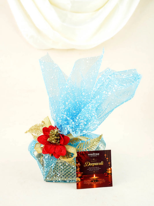 Deepavali: Trousseau Packing Tray with Dry Fruit Jar & Dry Fruit - WDC0034