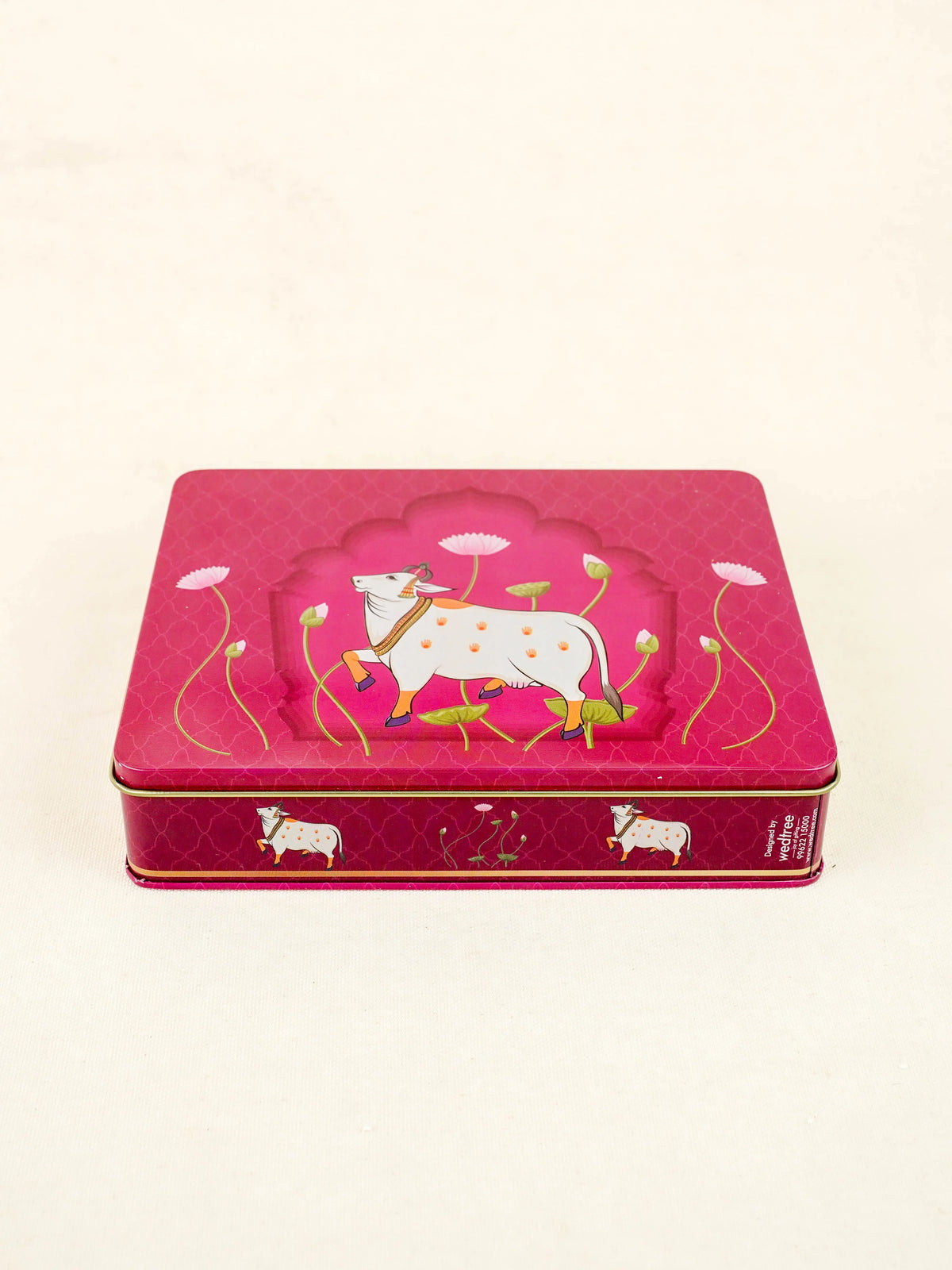 Deepavali: Trousseau Packing Tray with Pichwai Box & Dry Fruit - WDC0035