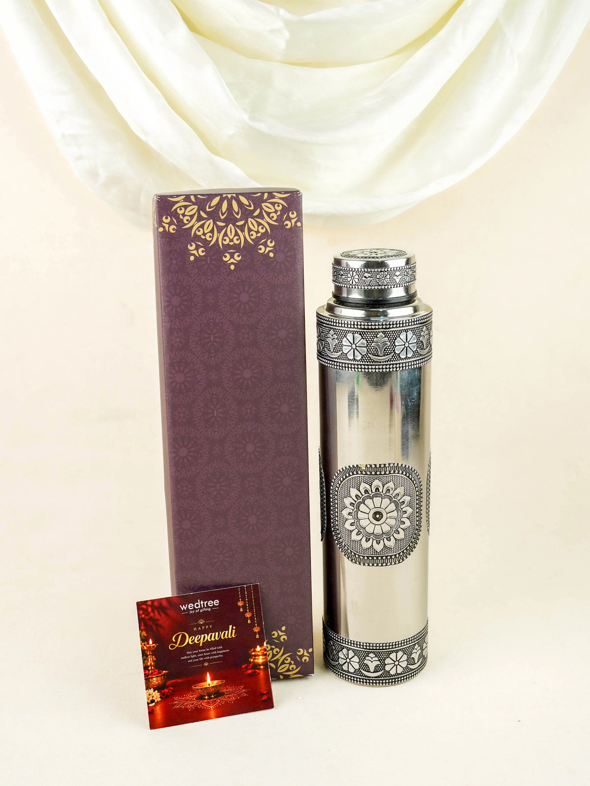 Deepavali: Box with Oxidized Water Bottle - WDC0036