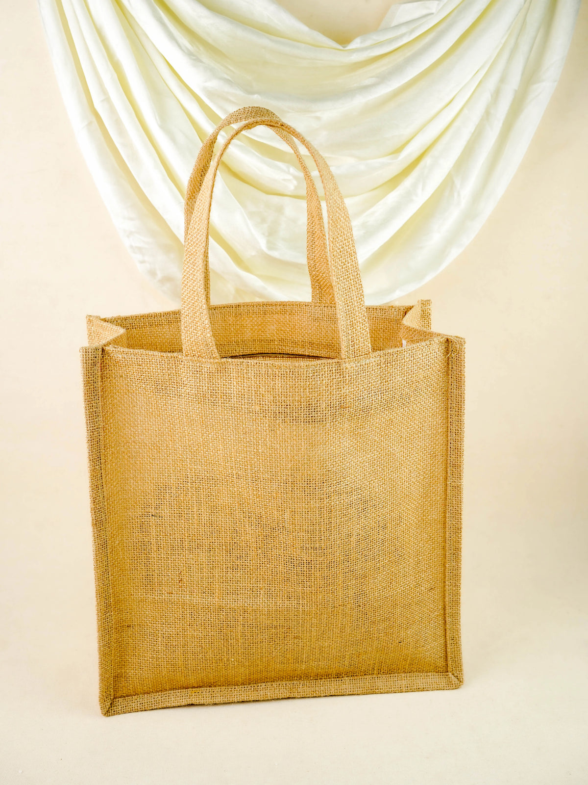 Deepavali: Jute Bag with Meenakari Plate & Set of 2 Glass - WDC0044