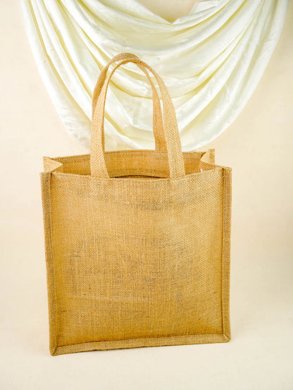 Deepavali: Jute Bag with Meenakari Plate & Set of 2 Glass - WDC0044