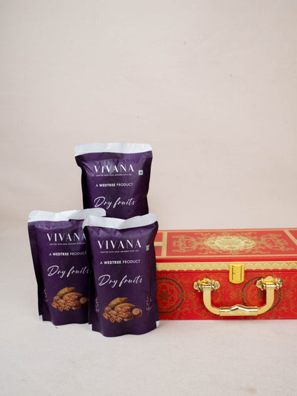 Deepavali: Dry Fruit Box with Dry Fruits - Pack of 3 - WGC0076