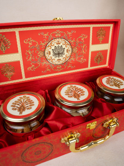 Deepavali: Dry Fruit Box with Dry Fruits - Pack of 3 - WGC0076