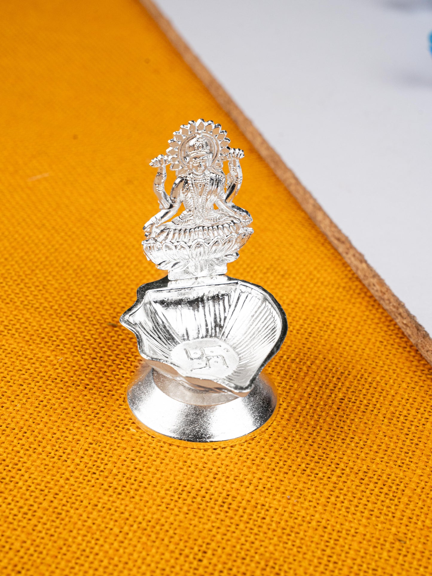 Navratri Combo: Pichwai String Bag, Zinc Alloy Lakshmi Diya with Haldi Kumkum & Bangles - WGC0078
