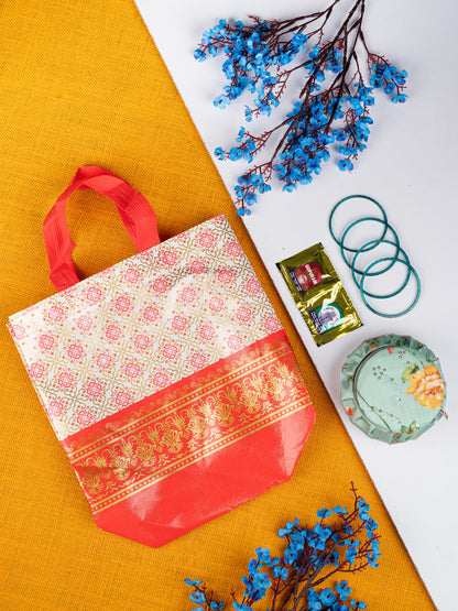 Navratri Combo: Non-Woven Bag with Bangle Box & Haldi kumkum Bangles - WGC0081
