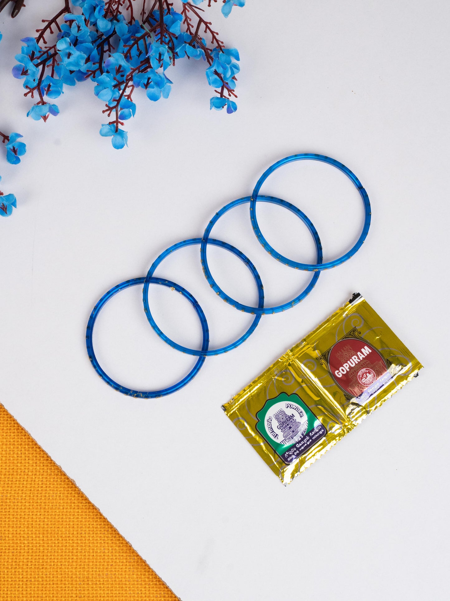 Navratri Combo: String Bag with Tulasi Maadam & Haldi Kumkum Bangles - WGC0086