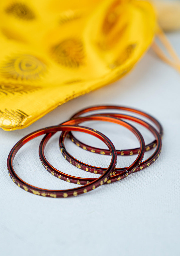 Navaratri Combo - Potli Bag with Hanuman Chalisa Shloka Card & Manjal Kumkum Bangle - WGC0090