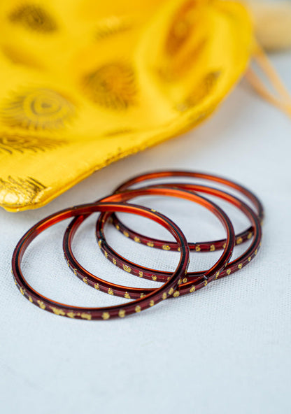 Navaratri Combo - Potli Bag with Hanuman Chalisa Shloka Card & Manjal Kumkum Bangle - WGC0090