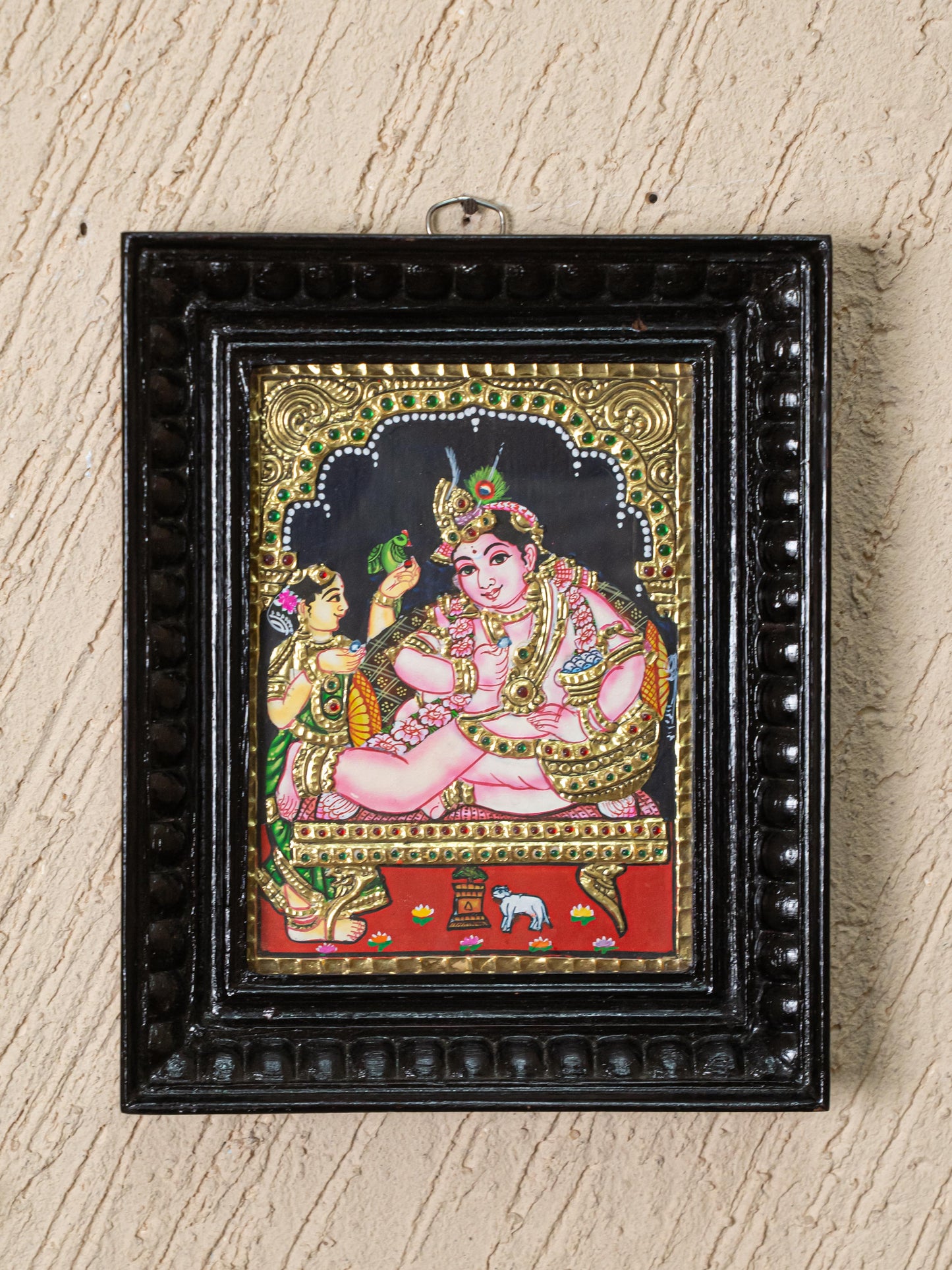 Tanjore Painting - Vithoba Krishna - Flat (Gold Foil) - 8x6 inch  - WL0939