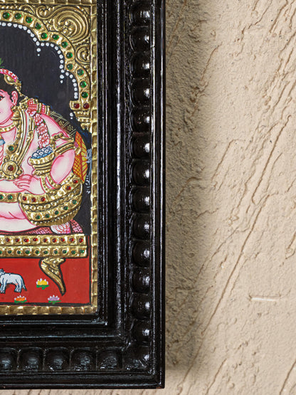 Tanjore Painting - Vithoba Krishna - Flat (Gold Foil) - 8x6 inch  - WL0939