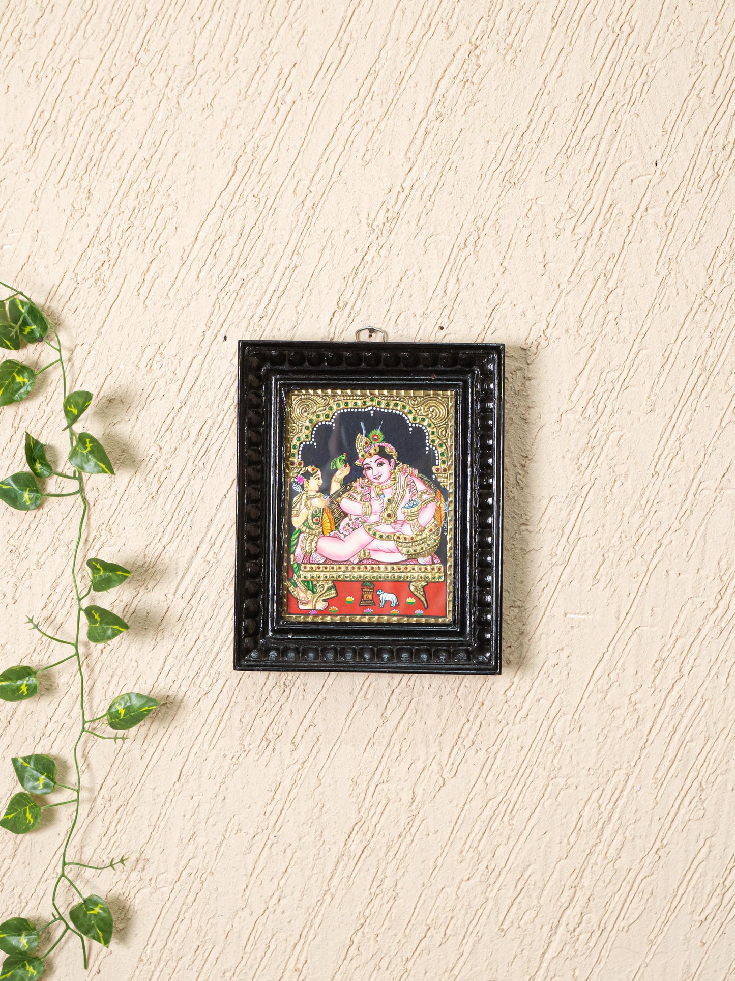 Tanjore Painting - Vithoba Krishna - Flat (Gold Foil) - 8x6 inch  - WL0939