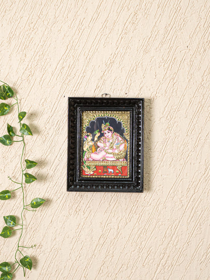 Tanjore Painting - Vithoba Krishna - Flat (Gold Foil) - 8x6 inch  - WL0939