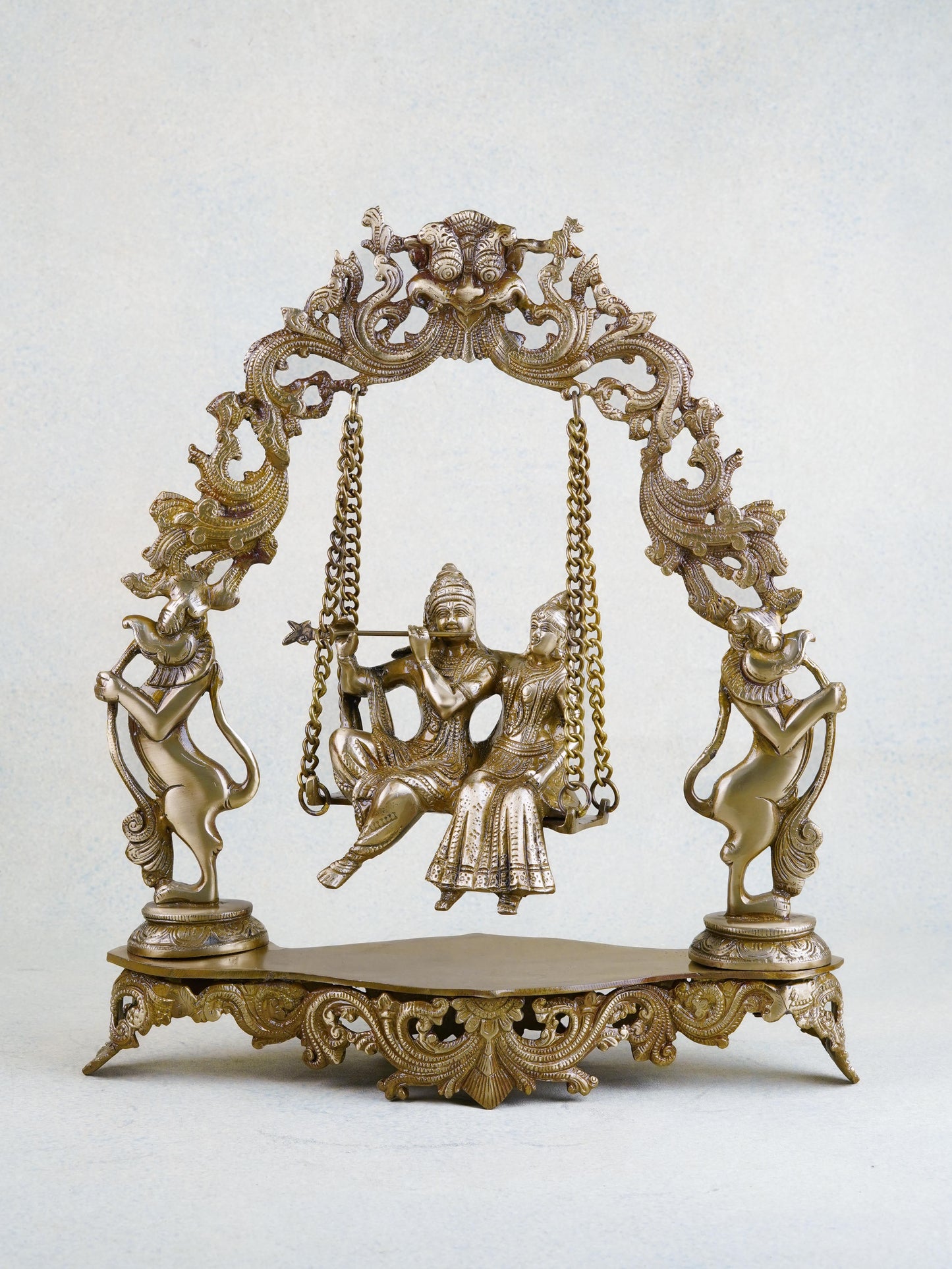 Brass Radha Krishna in Swing - WL1053