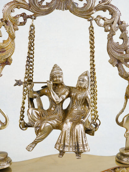 Brass Radha Krishna in Swing - WL1053