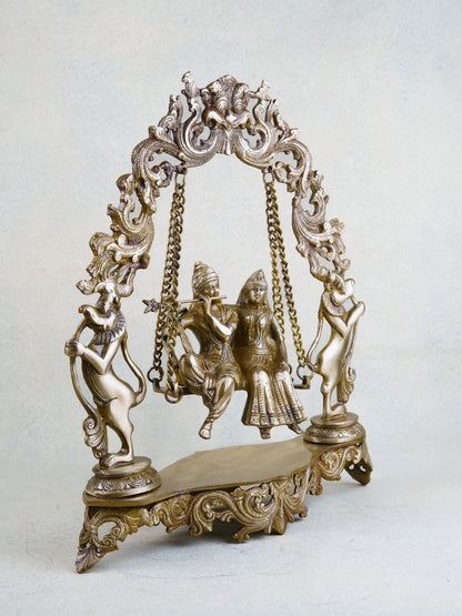 Brass Radha Krishna in Swing - WL1053