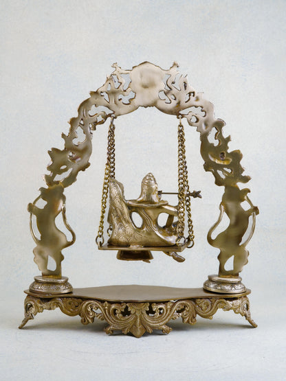 Brass Radha Krishna in Swing - WL1053