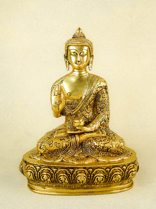 Brass Buddha Blessing Idol - WL1573