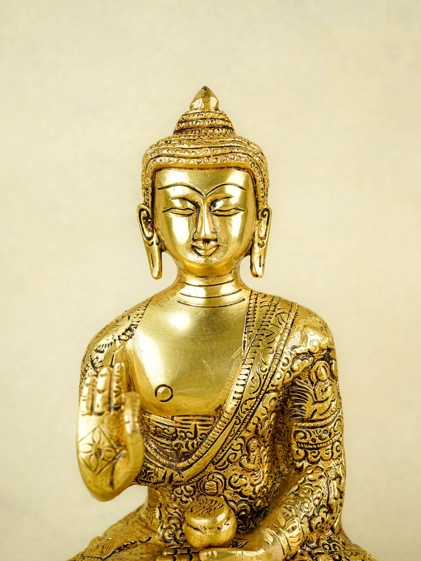 Brass Buddha Blessing Idol - WL1573