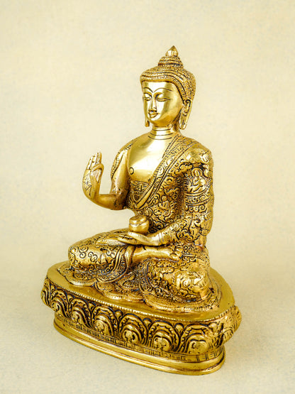 Brass Buddha Blessing Idol - WL1573