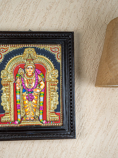 Tanjore Painting - Murugan - Semi Embossed - 15x12 inch - WL1941