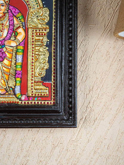 Tanjore Painting - Murugan - Semi Embossed - 15x12 inch - WL1941