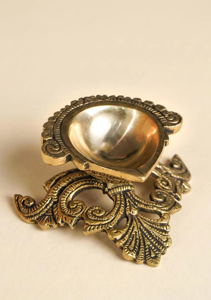 Brass Decorative Diya - Antique - WL2095-2
