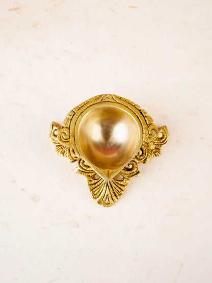 Brass Decorative Diya - Gold Finish - WL2095-1