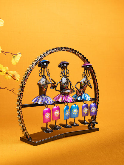 Metal Handpainted Musician Dolls on Swing  - WL2590