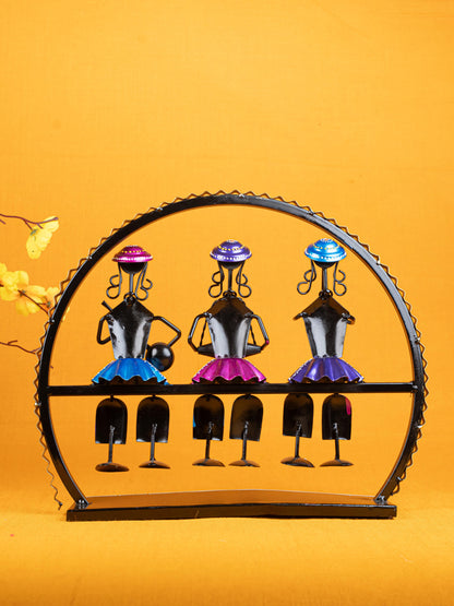 Metal Handpainted Musician Dolls on Swing  - WL2590