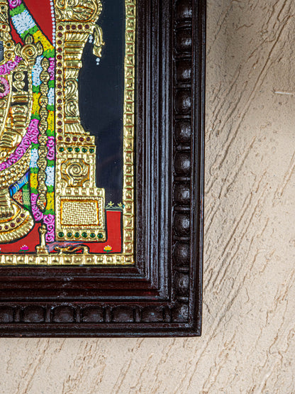 Tanjore Painting - Tirupathi Balaji - Flat (Gold Foil) - 12x10 inch - WL3001