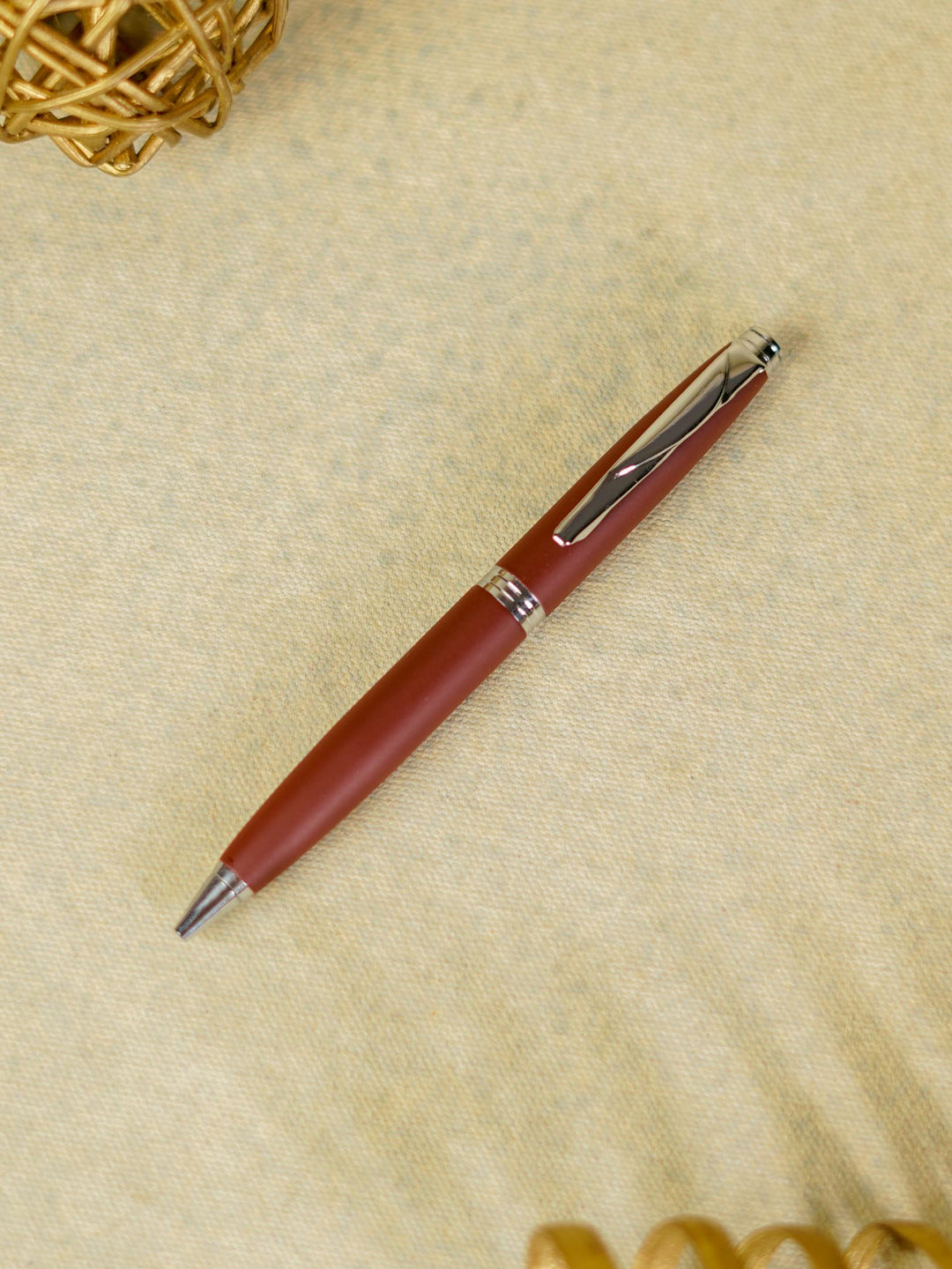 Corporate Gift -  Diary with Metal Rollerball Pen (Tan) - BCG0119