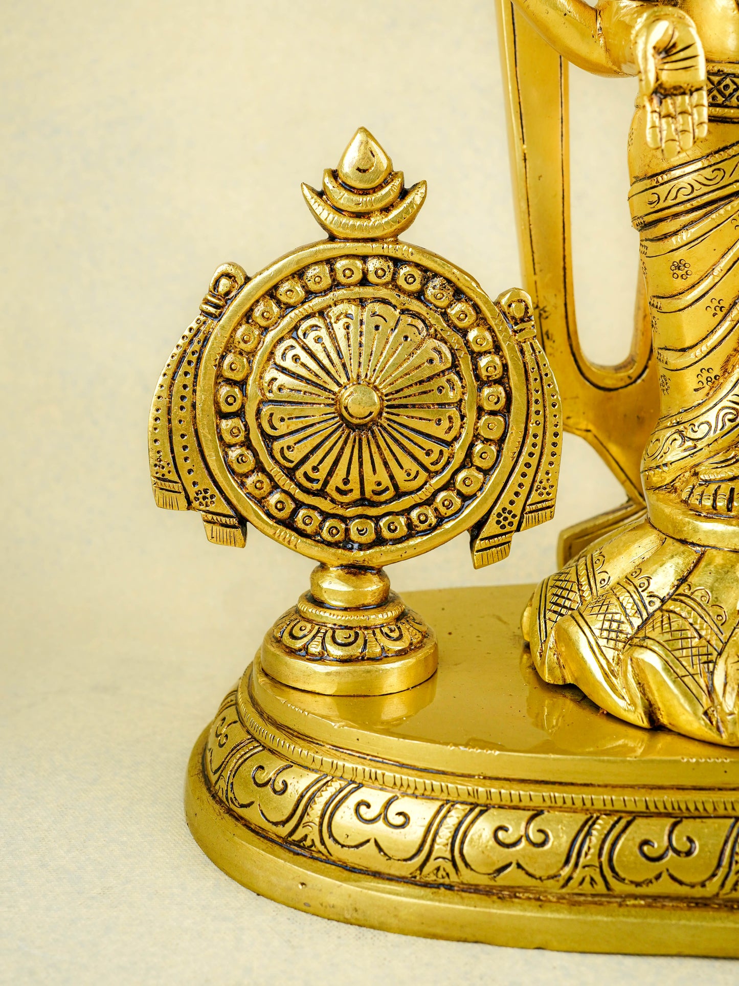 Brass Tirupati Balaji With Shank, Chakra & Nama - WL4365