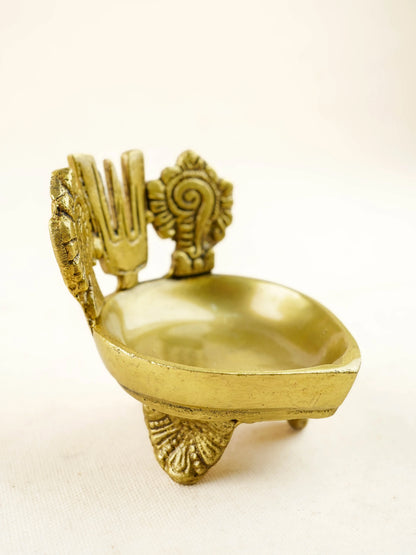 Brass Shank Chakra Nama Diya - WL4440-2