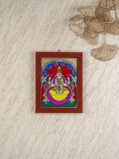Gajalakshmi Glass Reverse Painting Frame - 8 x 6 inch - WL4560-2