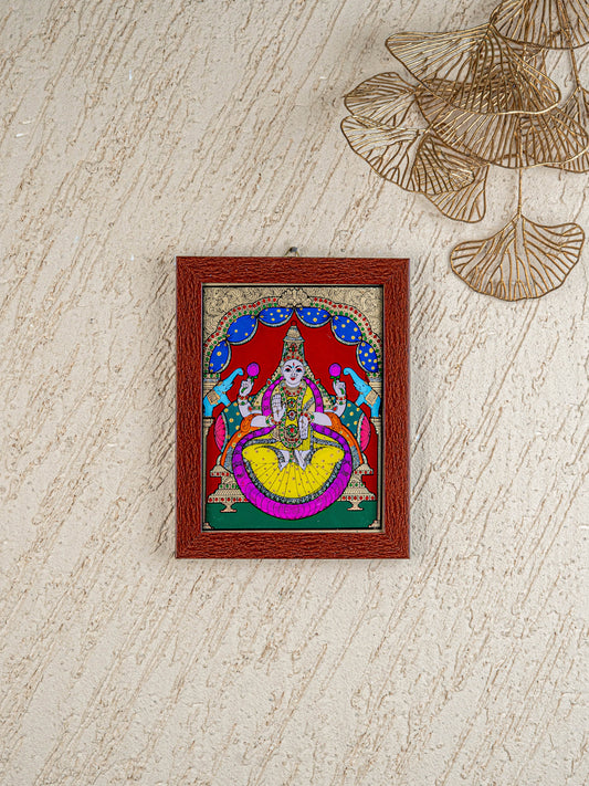 Gajalakshmi Glass Reverse Painting Frame - 8 x 6 inch - WL4560-2