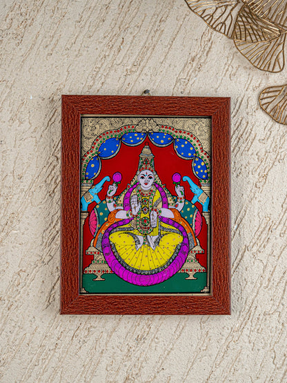 Gajalakshmi Glass Reverse Painting Frame - 8 x 6 inch - WL4560-2